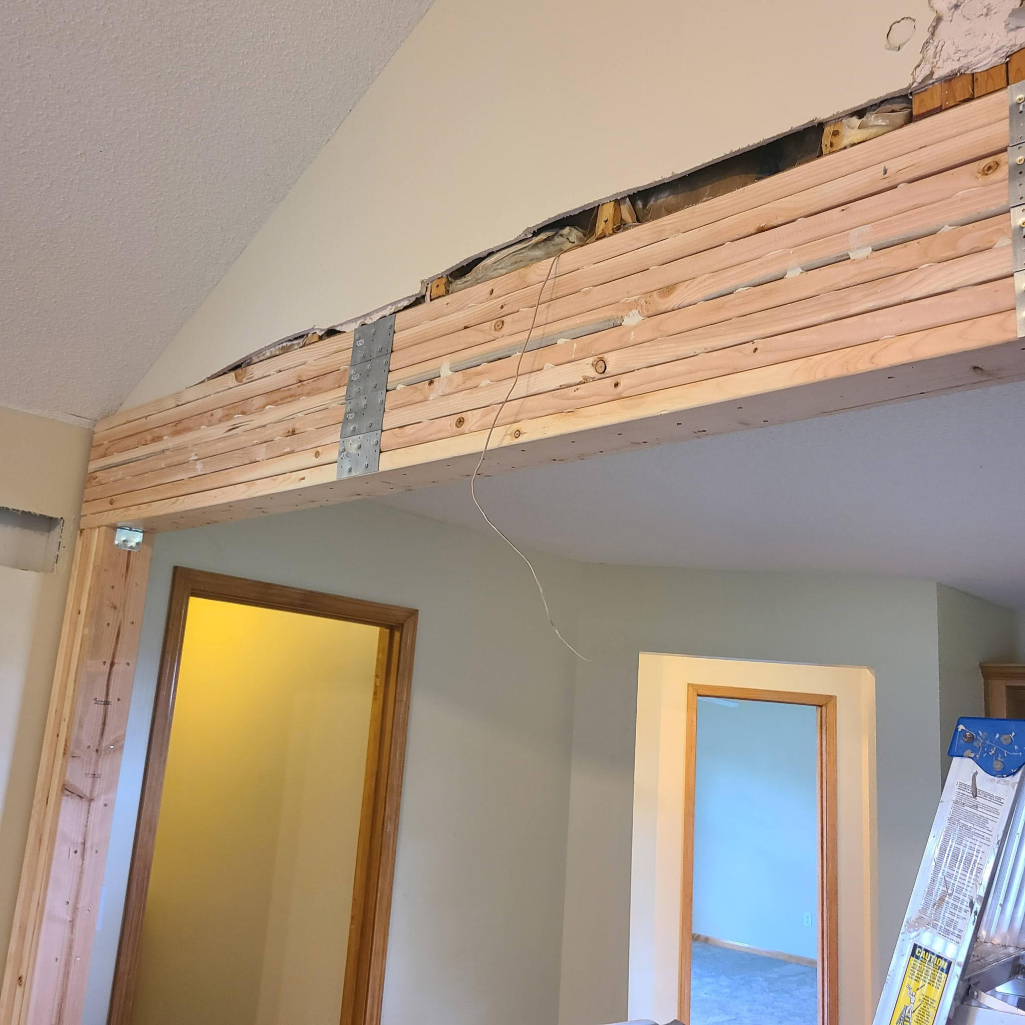 Beam installation and remodel